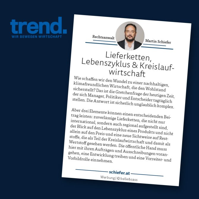 Lieferketten, Lebenszyklus & Kreislaufwirtschaft